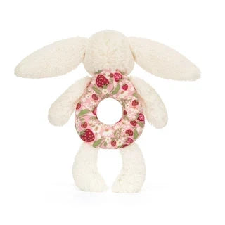 Blossom Cream Bunny 'Berry' Ring Rattle