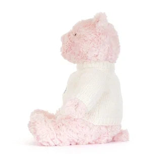 Leola Bear with Personalized Cream Jumper
