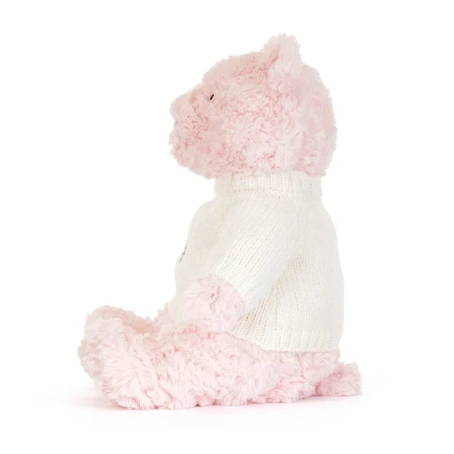 Leola Bear with Personalised Cream Jumper
