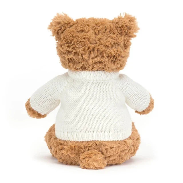 Bartholomew Bear with Personalised Cream Jumper