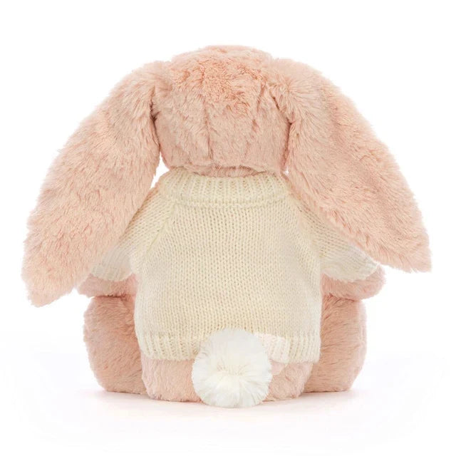 Bashful Blush Bunny with Personalised Cream Jumper
