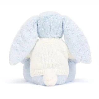 Bashful Blue Bunny with Personalized Cream Jumper