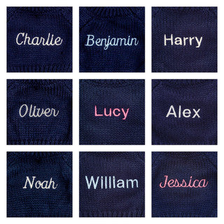 Bashful Beige Bunny with Personalised Navy Jumper