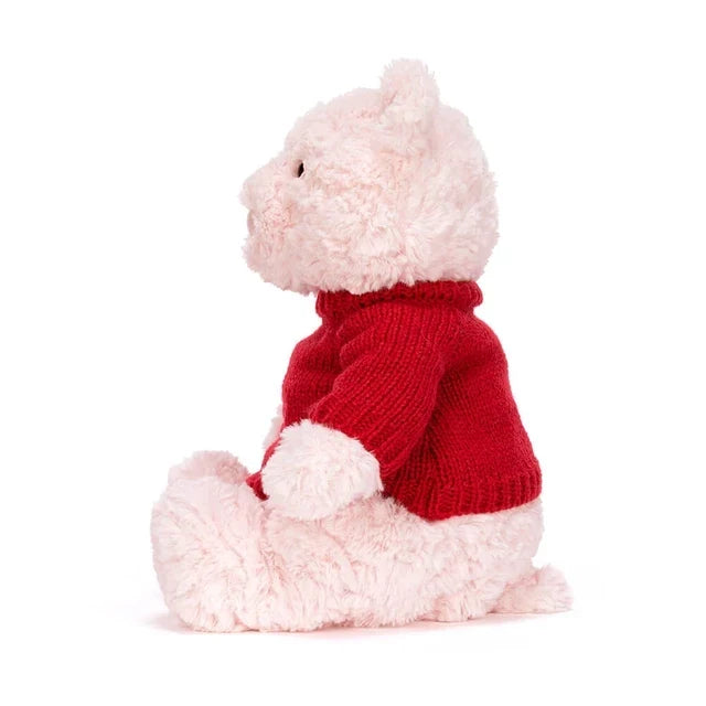 Leola Bear with Personalised Red Jumper