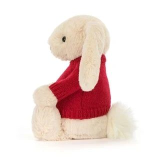 Bashful Luxe Bunny Willow with Personalized Red Jumper