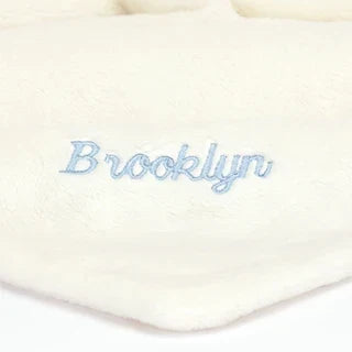 Personalized Bashful Black & Cream Puppy Soother
